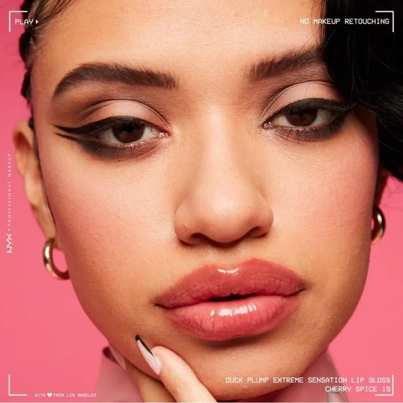 $13❤️‍🔥 NYX Duck Plump High Pigment Lip Plumping Gloss STRIKE A ROSE 🦆 NEW - Picture 6 of 10